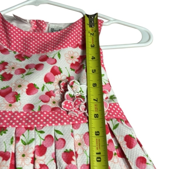 Sarah Louise kids formal dress,floral cherries,pageant,photo 
 sz 6? PTP 11.5 - Picture 11 of 16